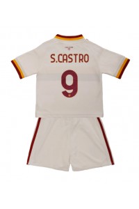 AS Roma Santiago Castro #9 Jalkapallovaatteet Lasten Vieraspeliasu 2026-27 Lyhythihainen (+ Lyhyet housut)